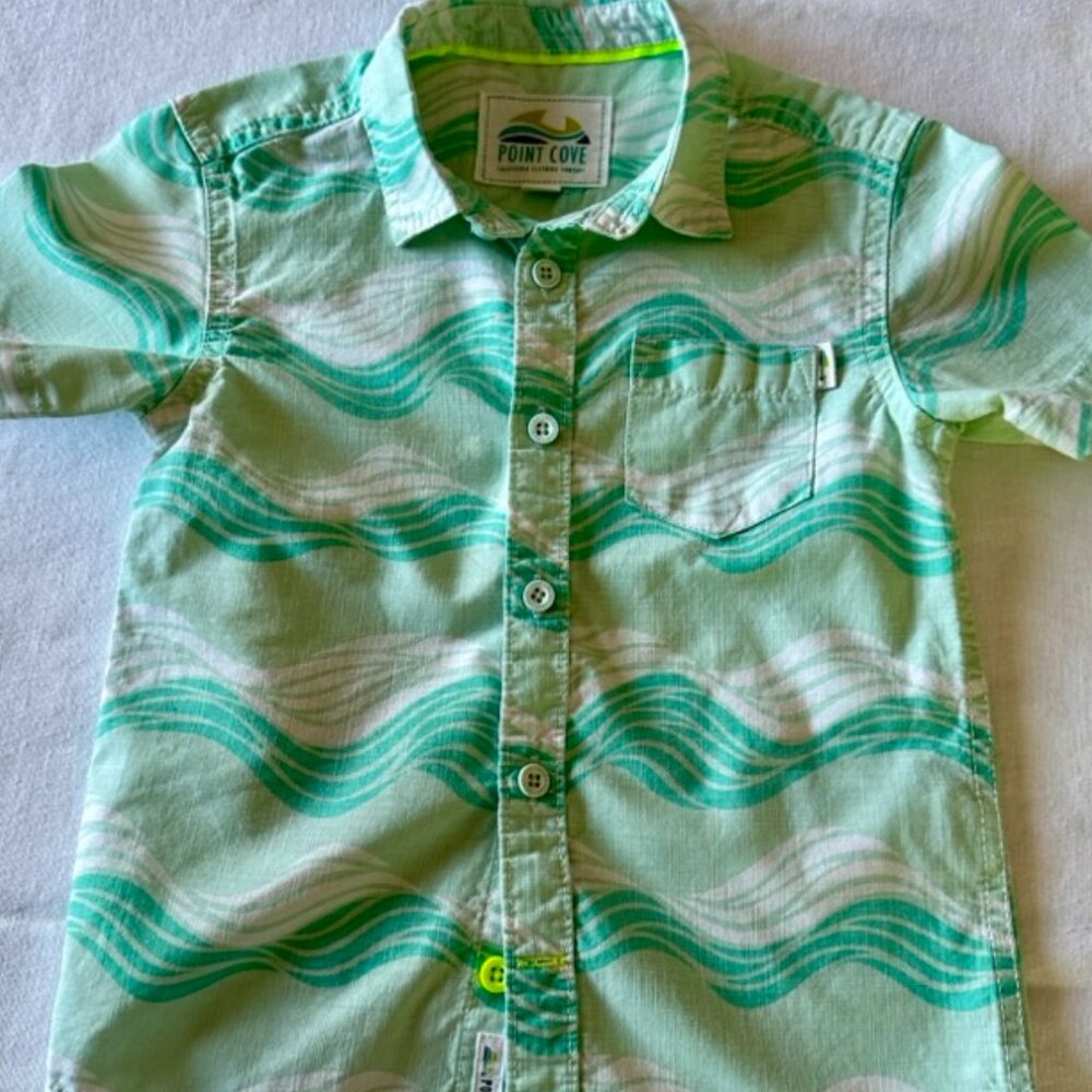 Point Cove Boys Printed Slim Fit Shirt Size 3-4